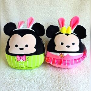 New Easter 2025 Disney Mickey and Minnie mouse Squishmallows plush toy bundle